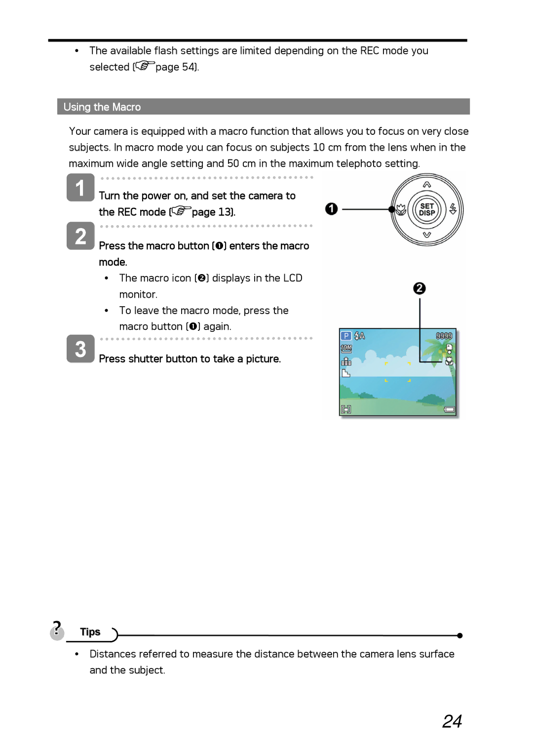 AGFA DC-1030I manual Using the Macro 