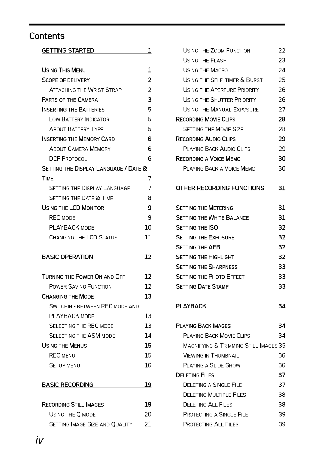 AGFA DC-1030I manual Contents 