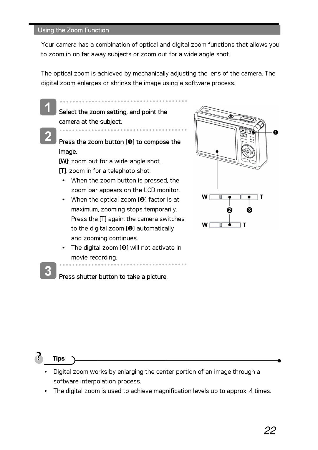 AGFA DC-630i manual Using the Zoom Function 