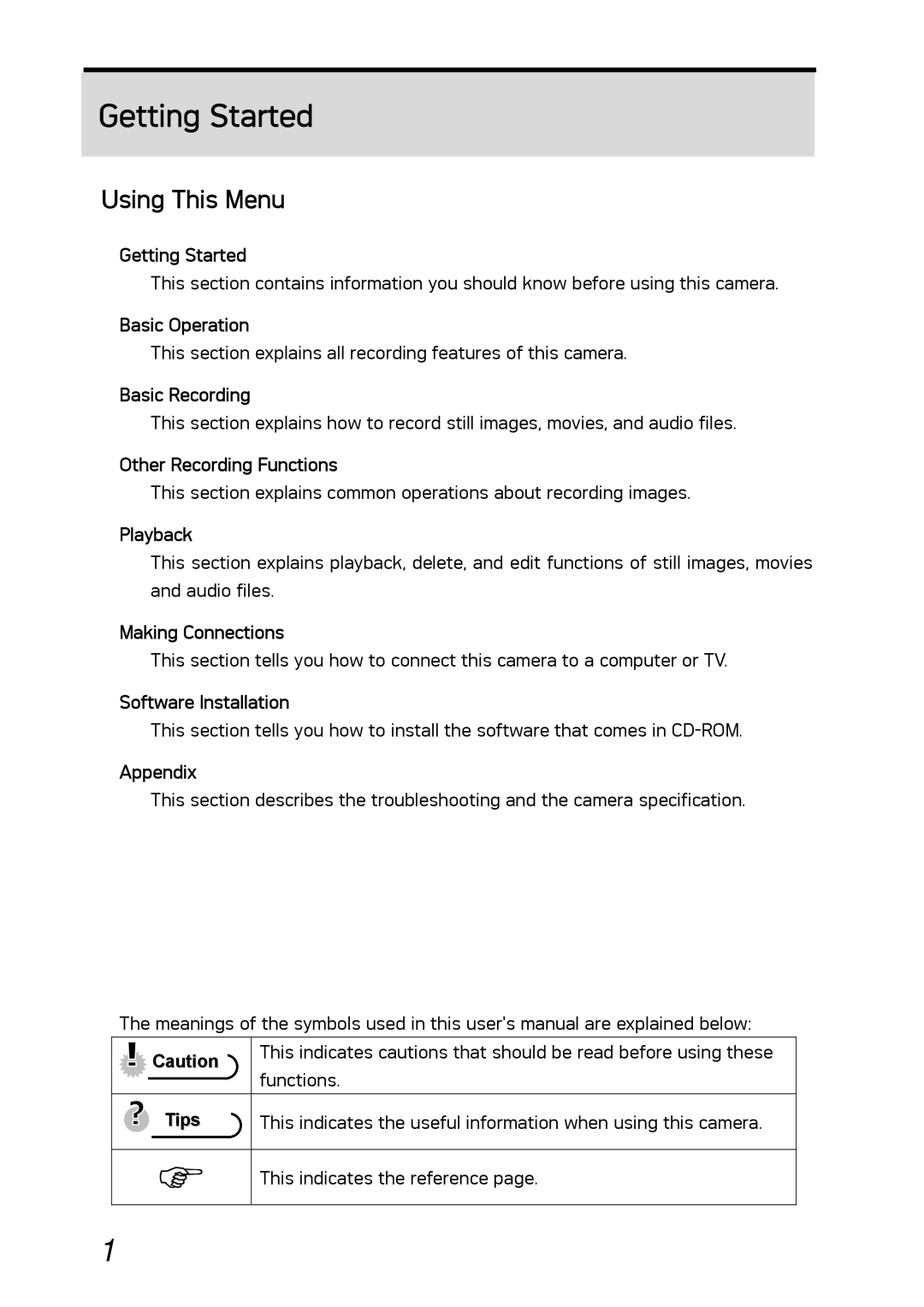 AGFA DC-630i manual Getting Started, Using This Menu 