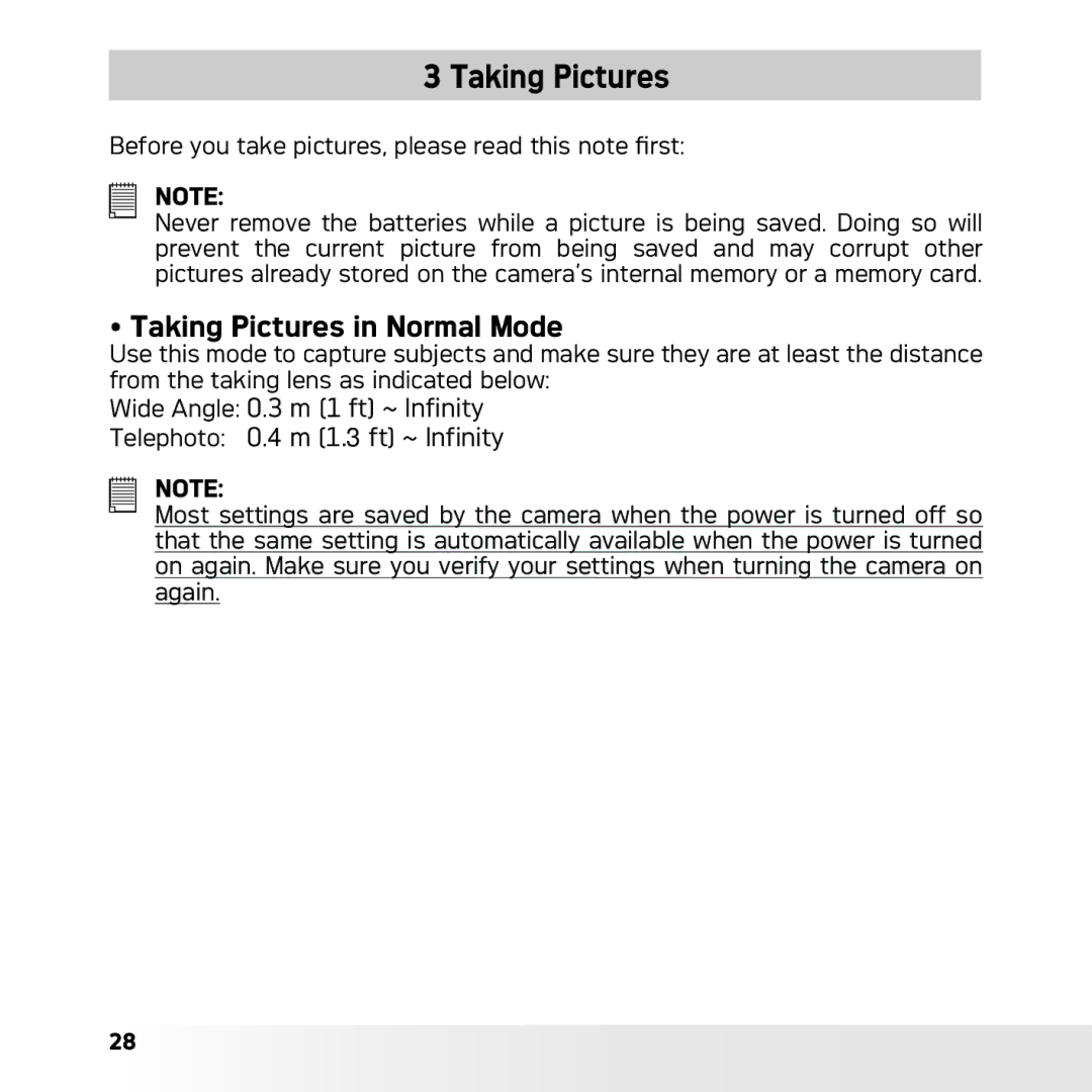 AGFA DC-630x user manual Taking Pictures in Normal Mode 