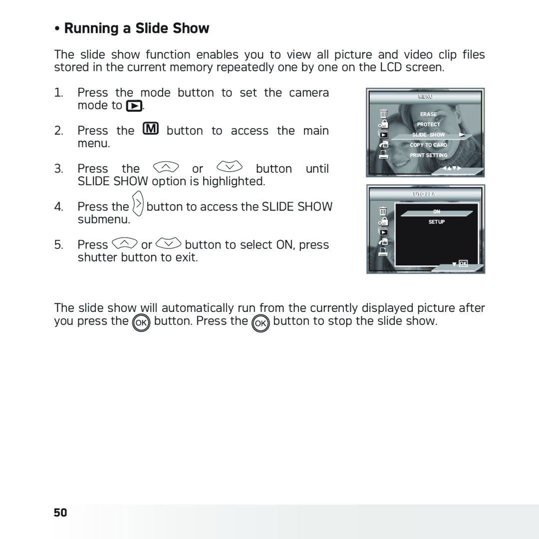 AGFA DC-630x user manual Running a Slide Show 