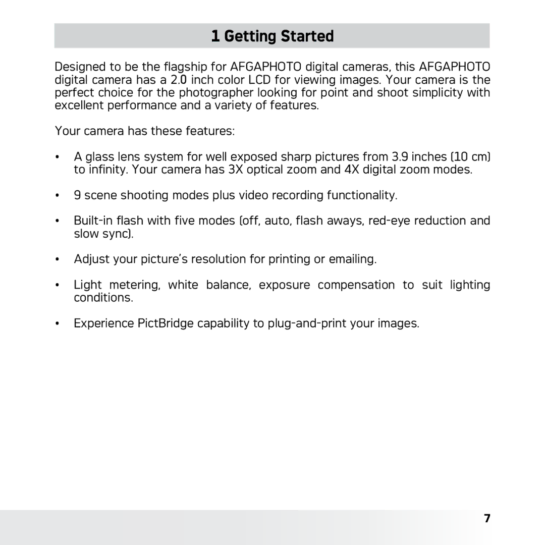 AGFA DC-630x user manual Getting Started 