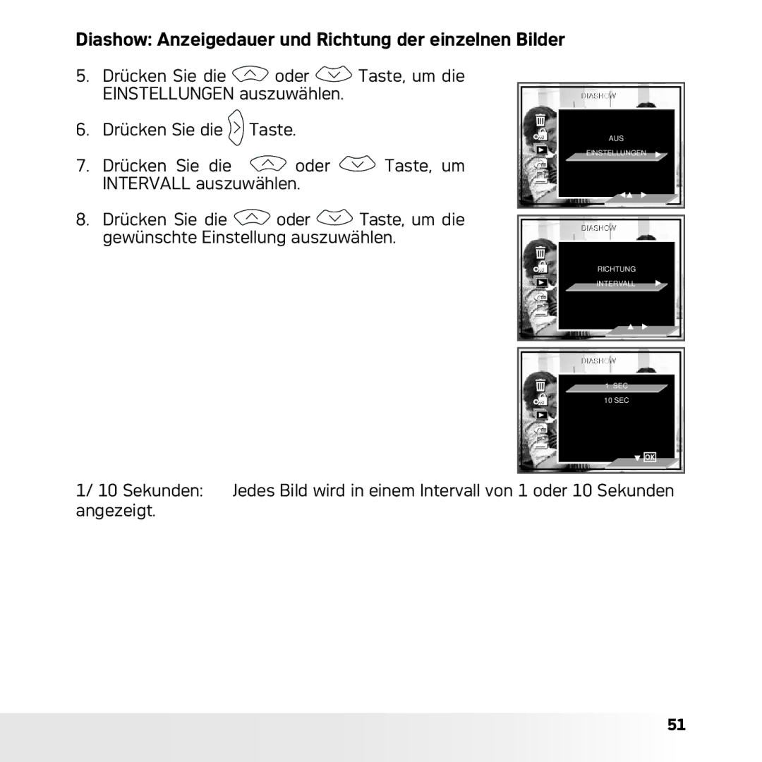 AGFA DC-633xs manual Sekunden, Angezeigt 