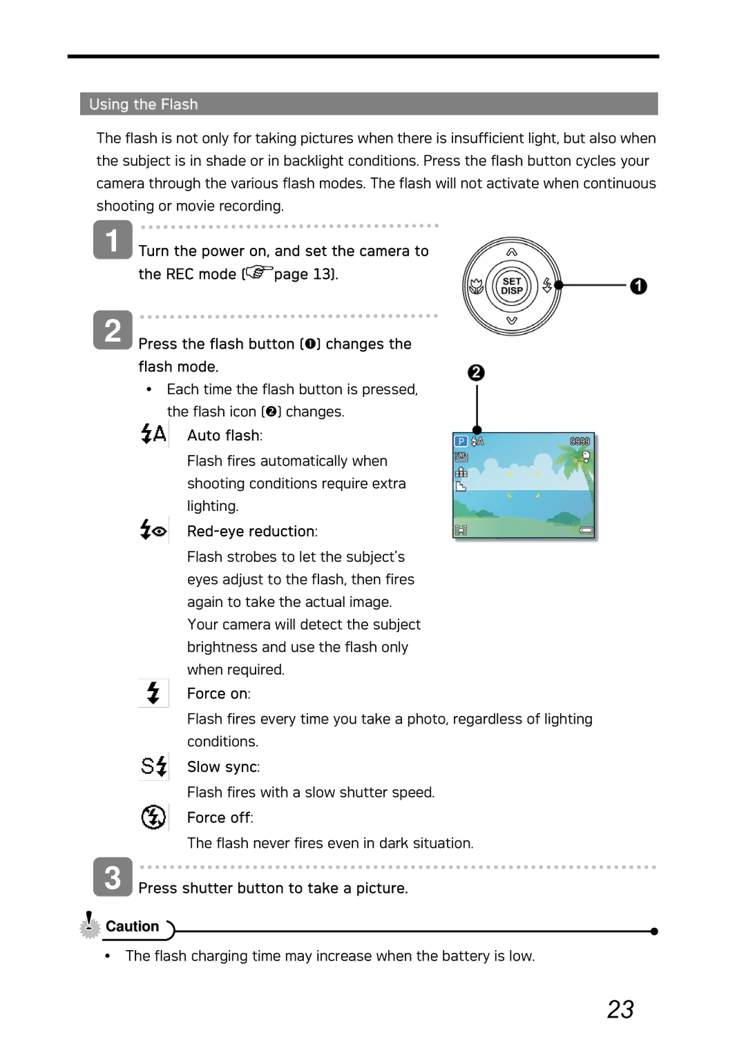 AGFA DC-730i manual Using the Flash 