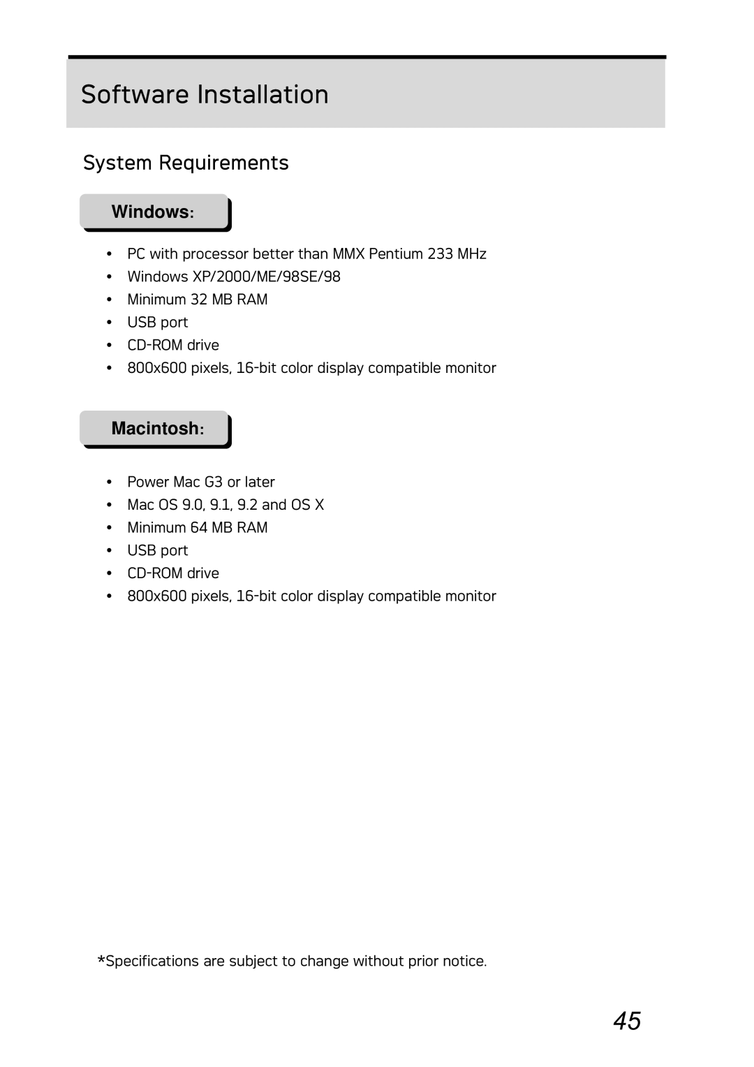 AGFA DC-730i manual Software Installation, System Requirements 