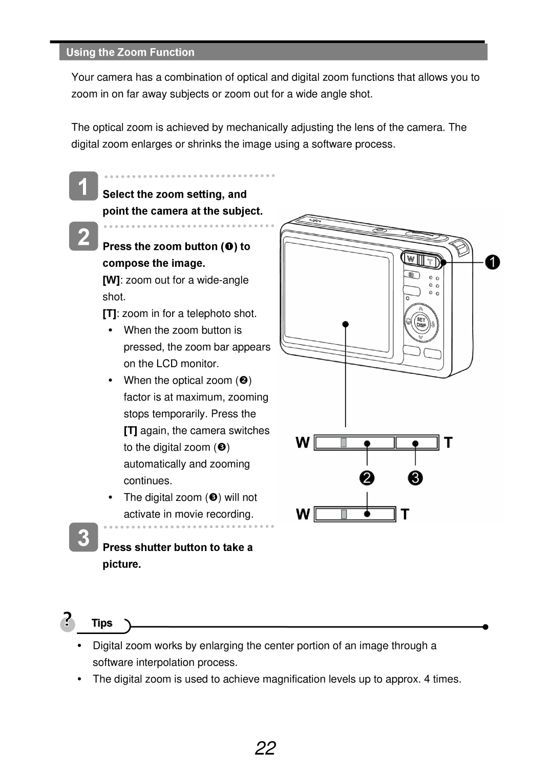 AGFA DC-830i operating instructions Using the Zoom Function 