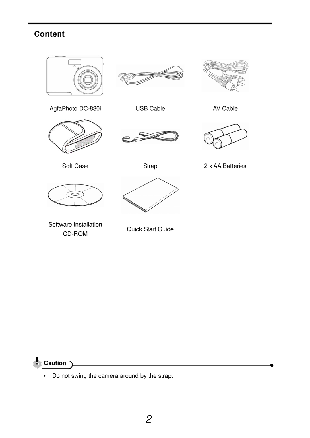 AGFA DC-830i operating instructions Content 