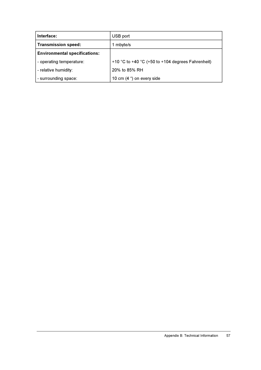 AGFA E40, E50 appendix Interface 