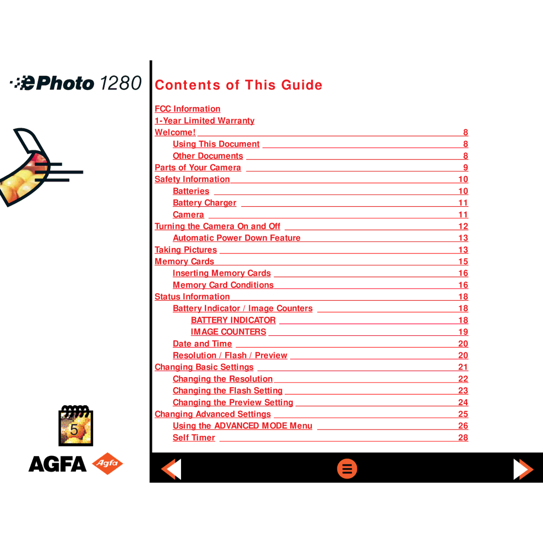 AGFA ePHOTO 1280 manual Contents of This Guide 