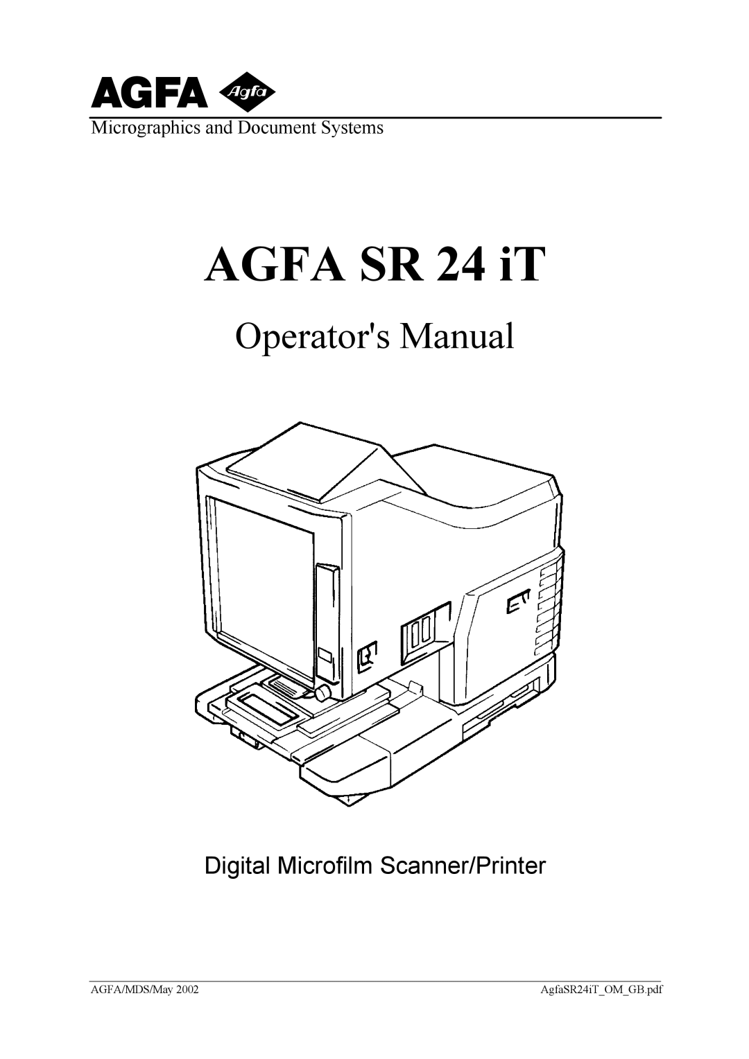 AGFA manual Agfa SR 24 iT 