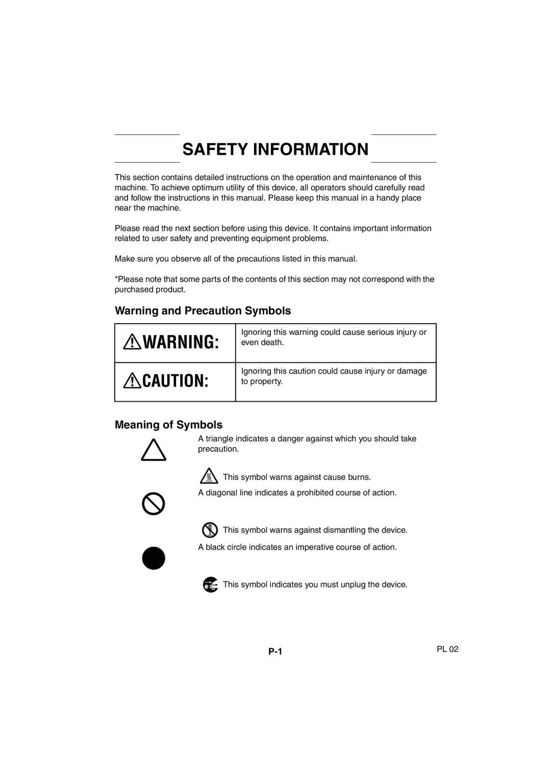 AGFA SR 24 manual Safety Information 