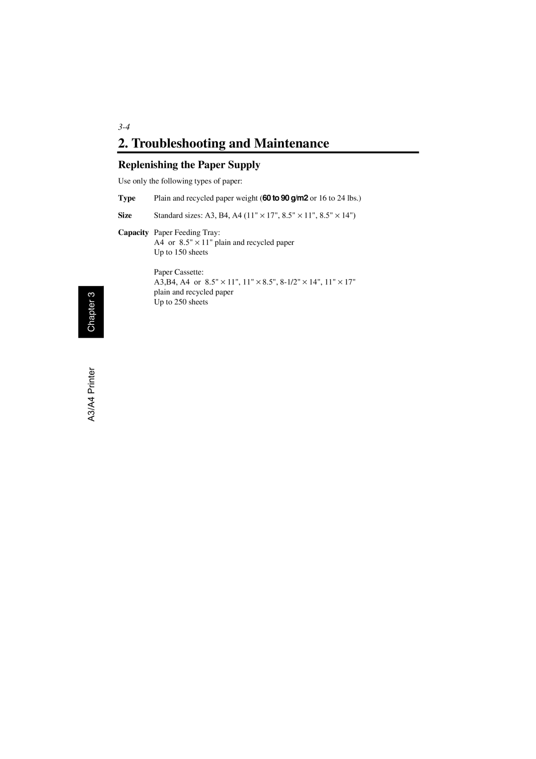 AGFA SR 24 manual Troubleshooting and Maintenance, Replenishing the Paper Supply 