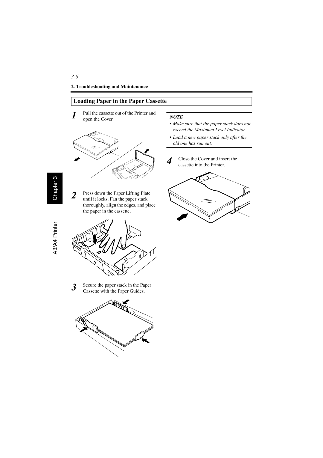 AGFA SR 24 manual Loading Paper in the Paper Cassette 