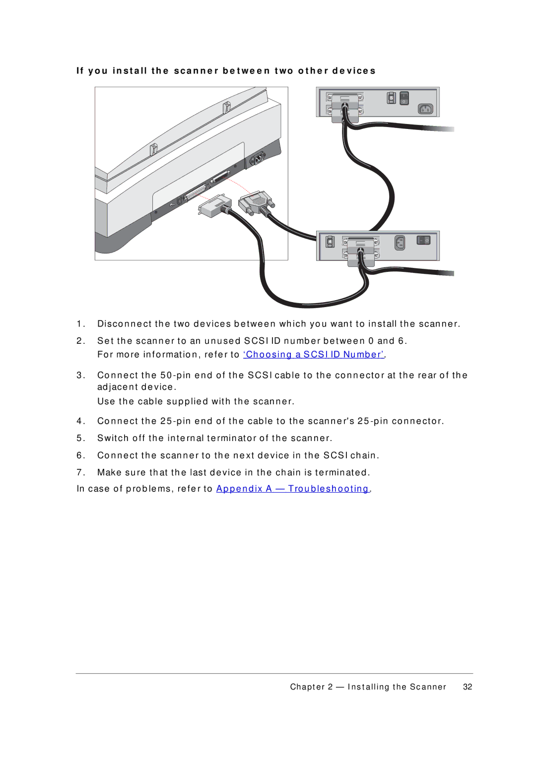 AGFA T2000 XL appendix Ch a p t e r 2 Install i n g t h e S c a n n e r 