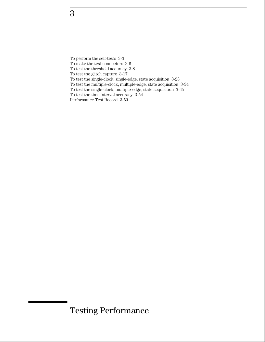 Agilent Technologies 01664-97005 manual Testing Performance 