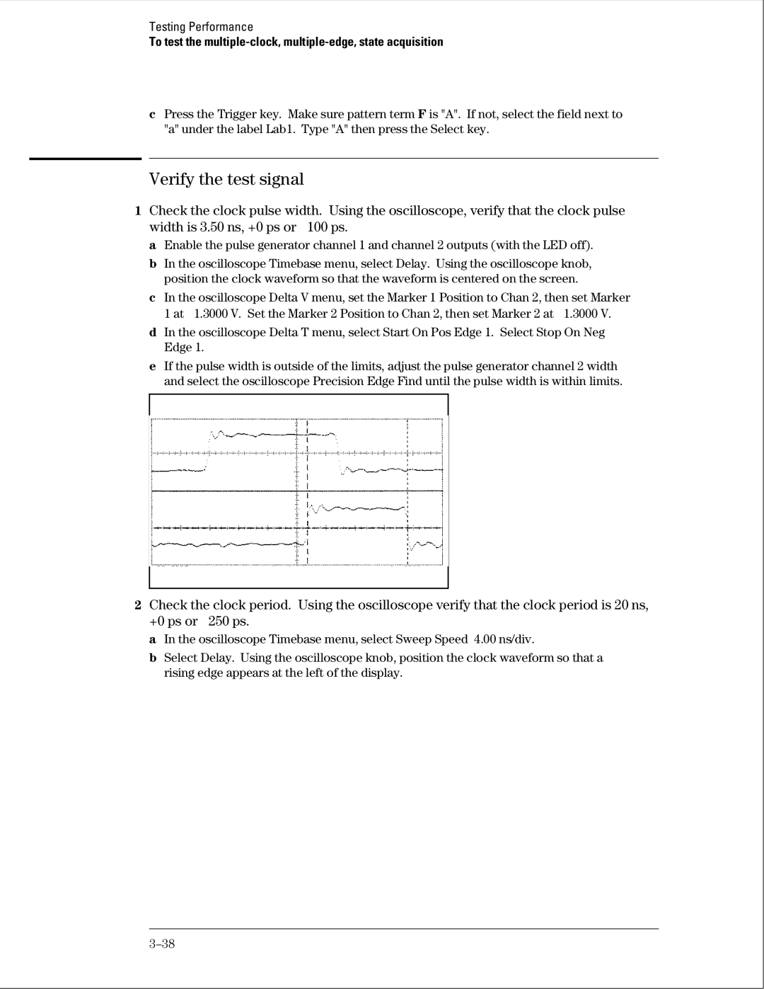 Agilent Technologies 01664-97005 manual Verify the test signal 