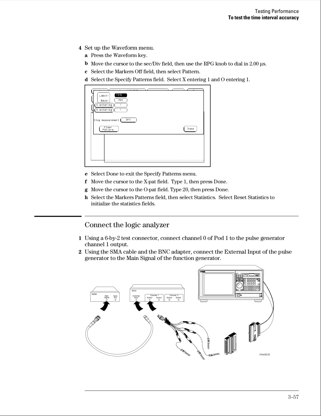 Agilent Technologies 01664-97005 manual Set up the Waveform menu. a Press the Waveform key 