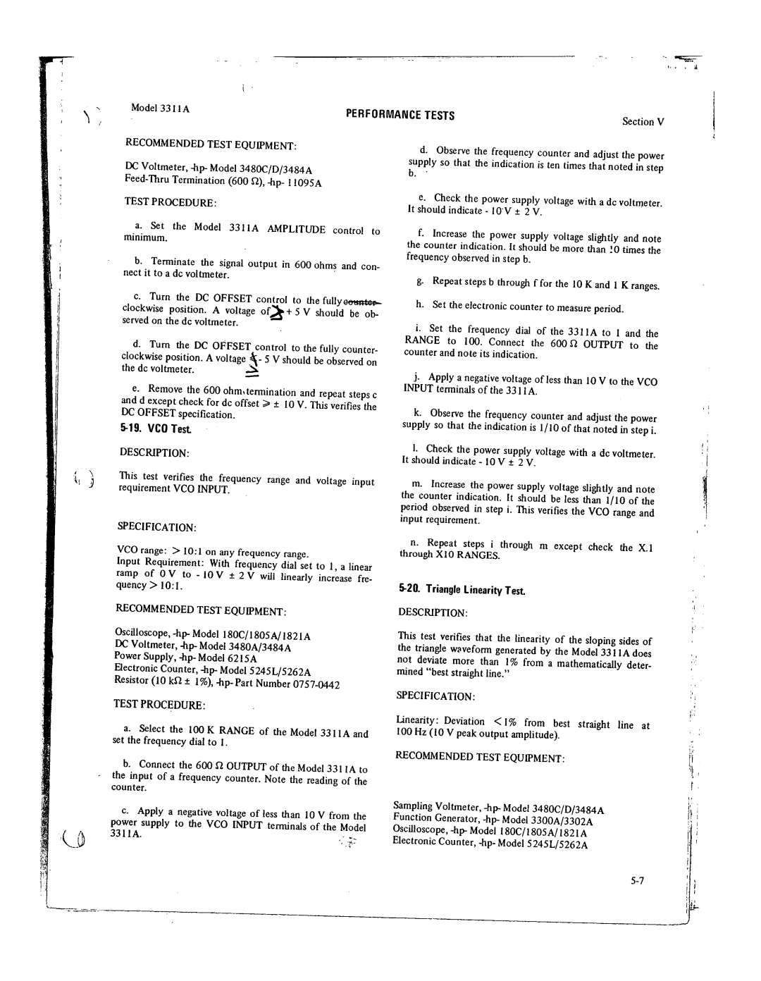 Agilent Technologies 03311-90001 service manual 