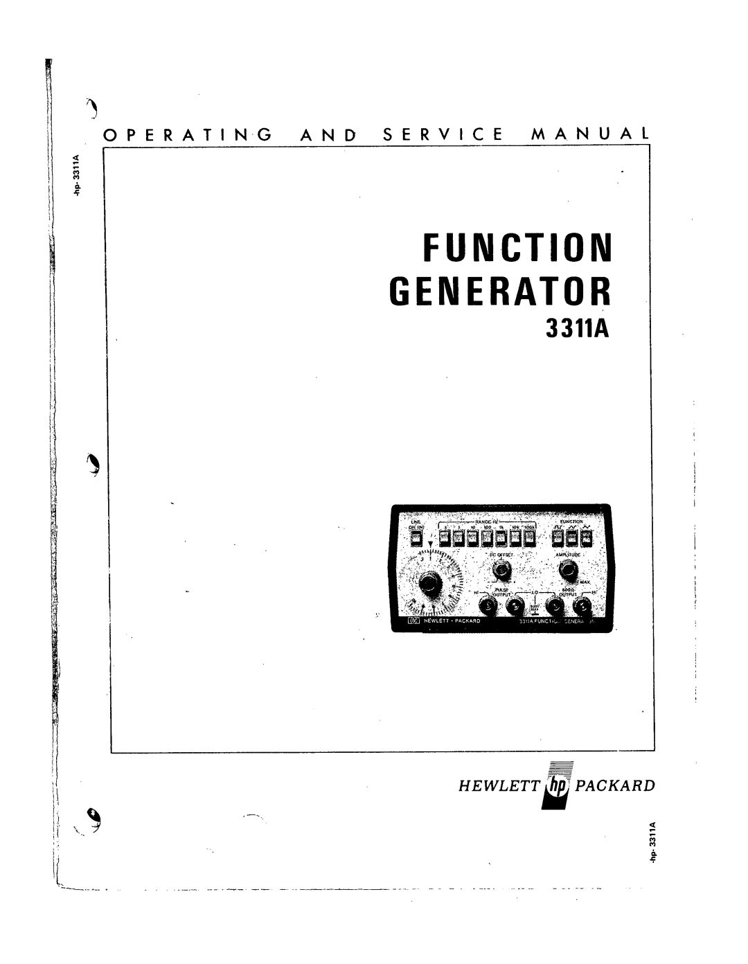 Agilent Technologies 03311-90001 service manual 