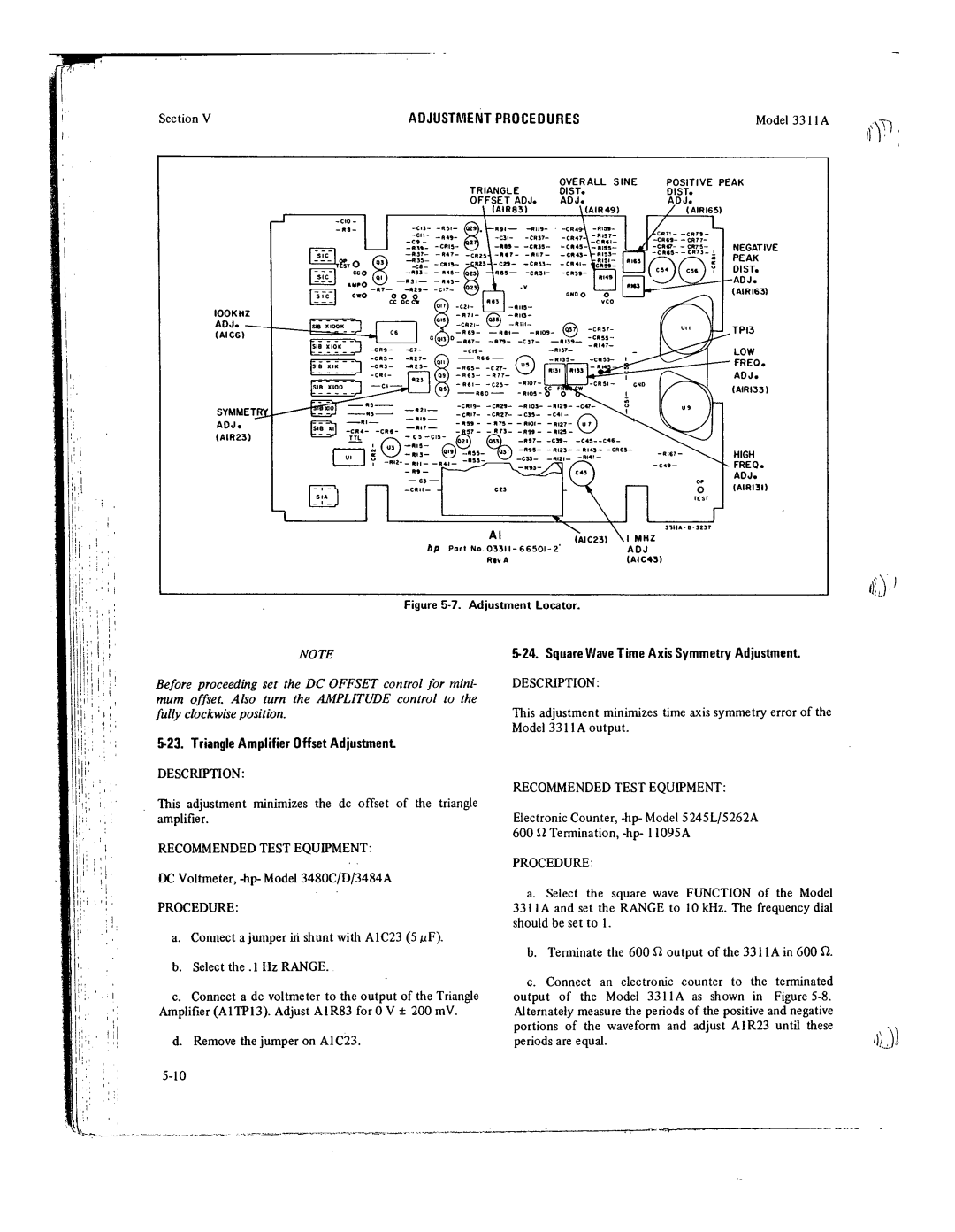 Agilent Technologies 03311-90001 service manual 