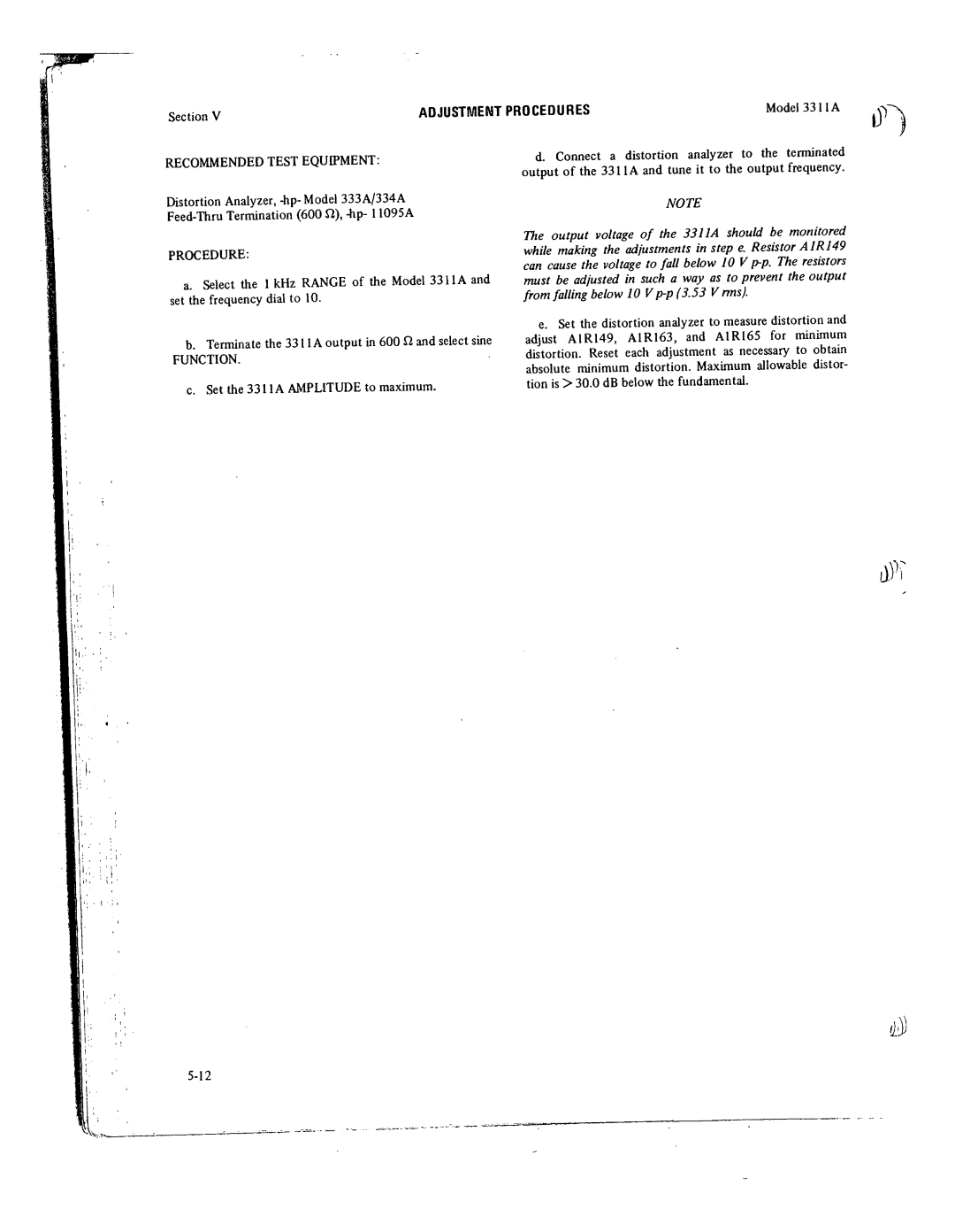 Agilent Technologies 03311-90001 service manual 