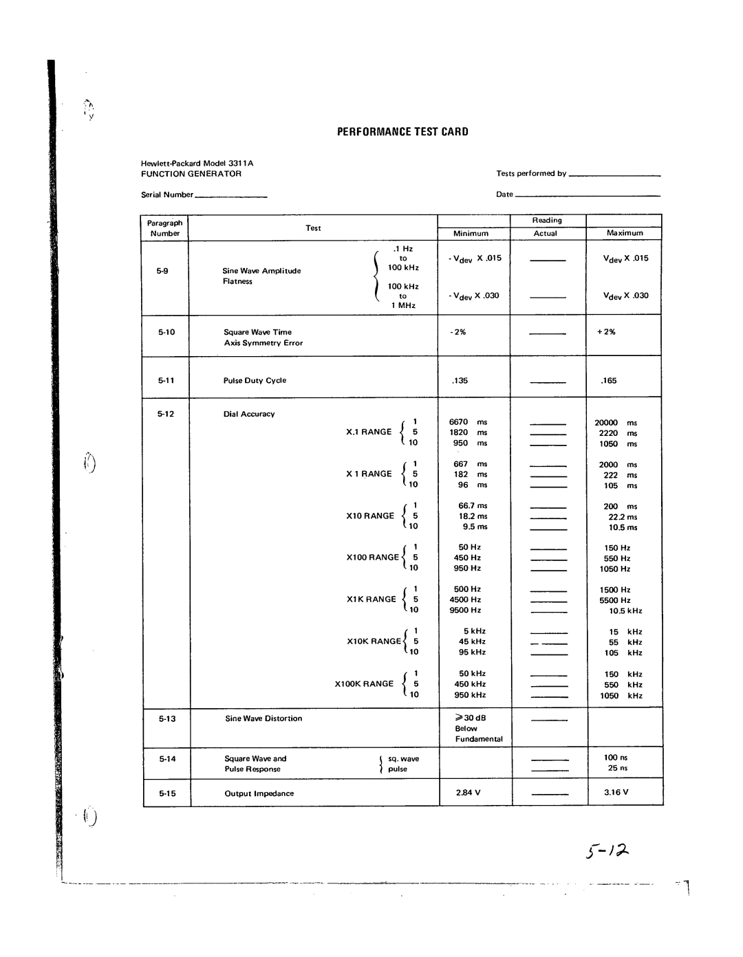 Agilent Technologies 03311-90001 service manual 