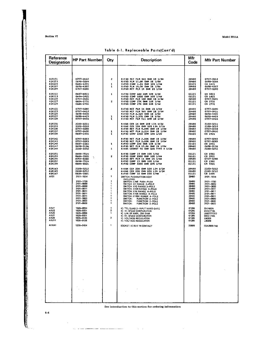 Agilent Technologies 03311-90001 service manual 