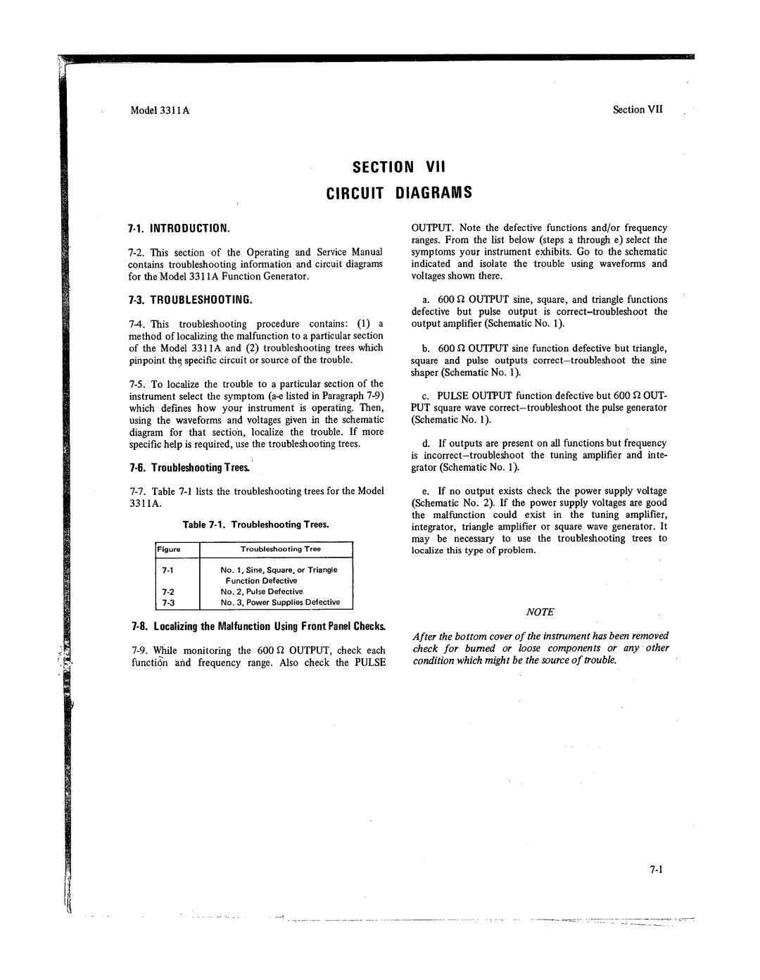 Agilent Technologies 03311-90001 service manual 