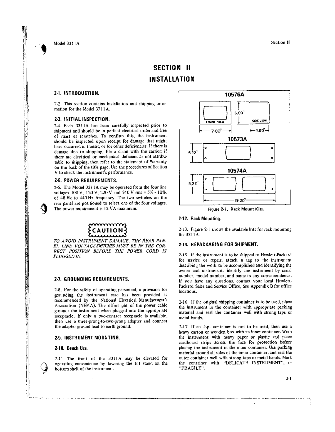 Agilent Technologies 03311-90001 service manual 