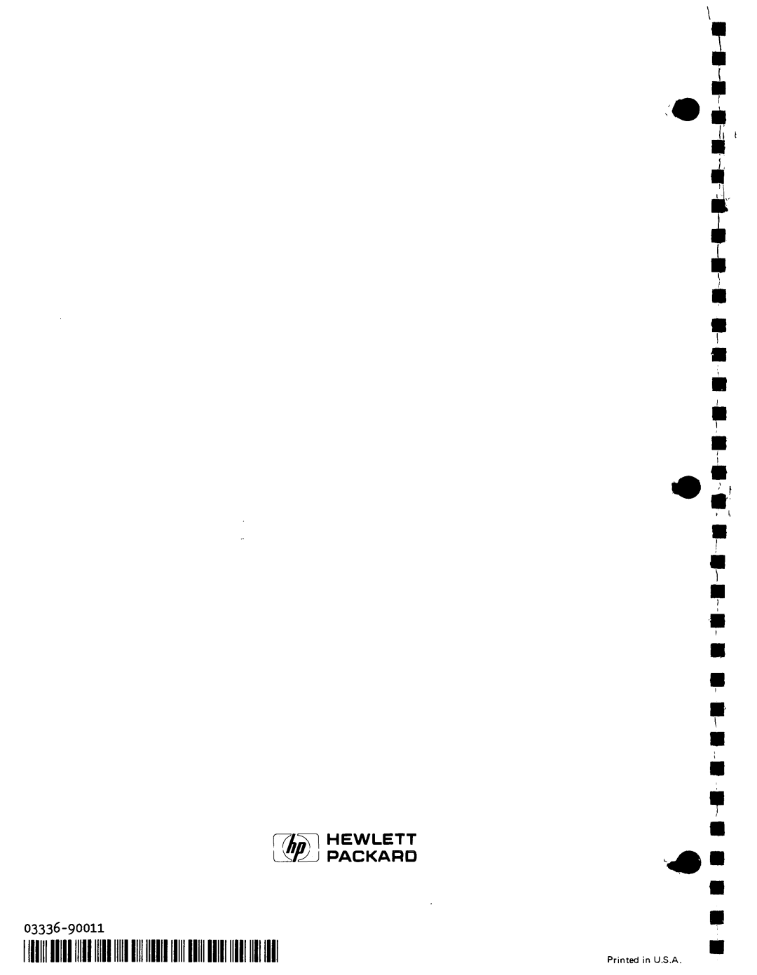 Agilent Technologies 03336-90011 manual 