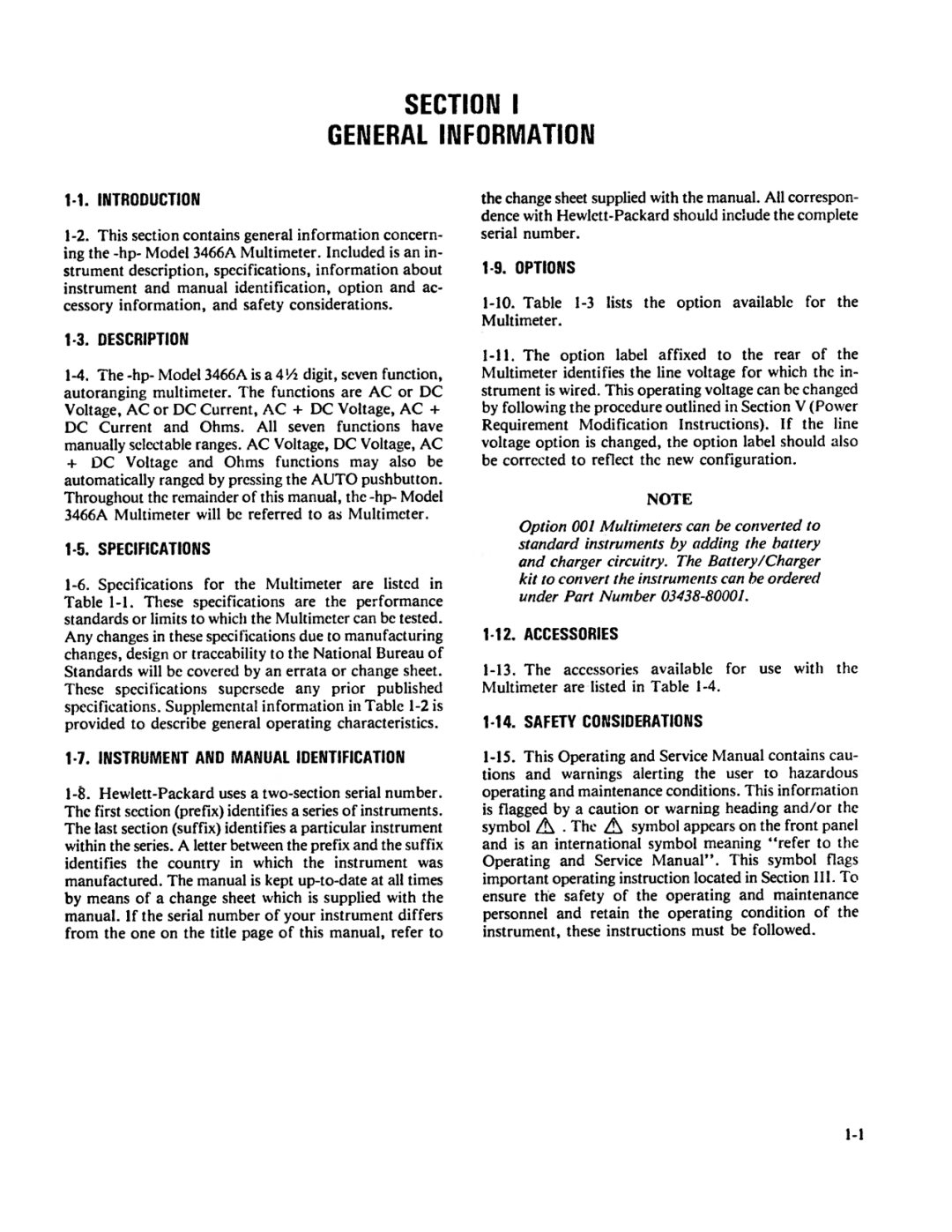 Agilent Technologies 03466-90003 service manual 