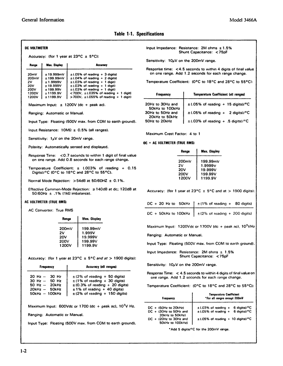 Agilent Technologies 03466-90003 service manual 