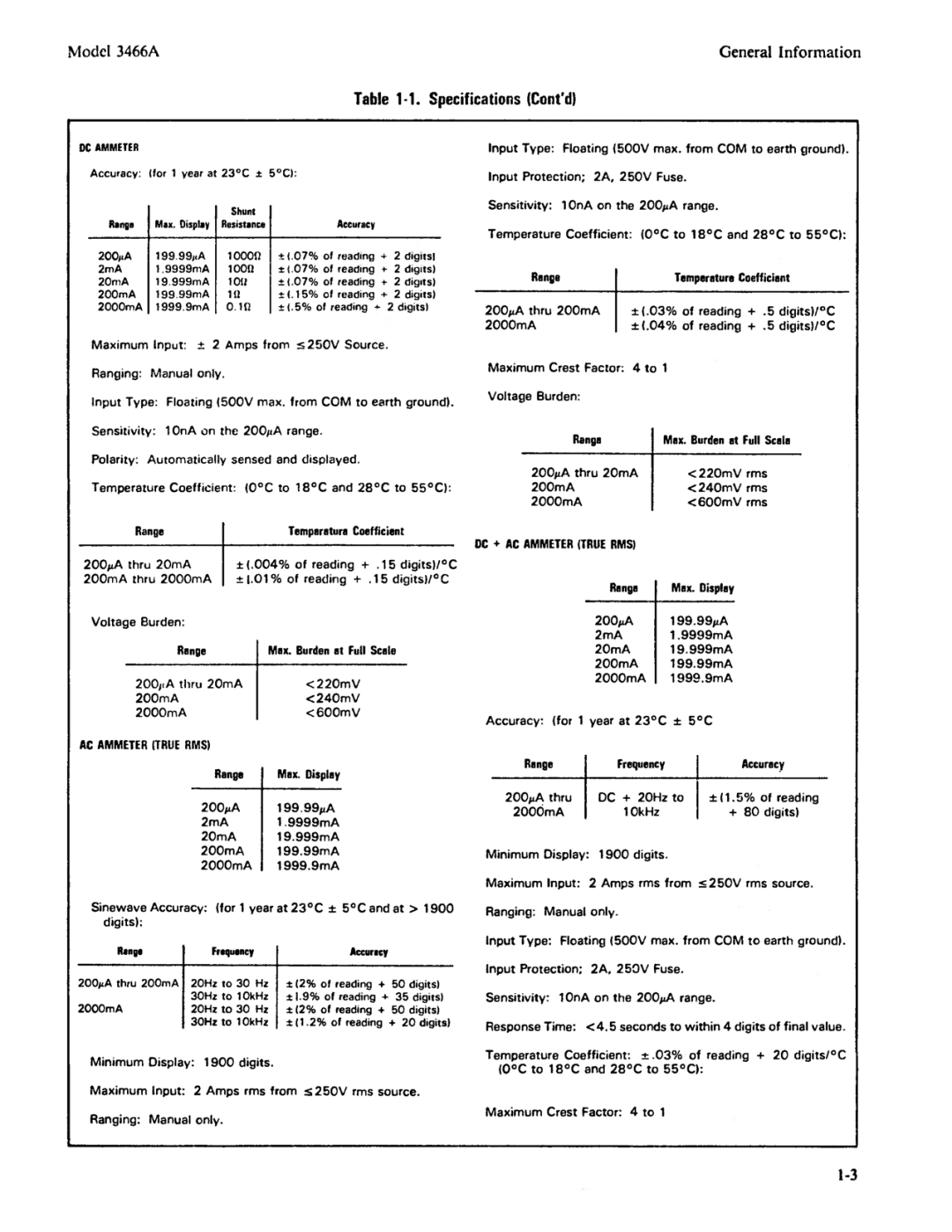 Agilent Technologies 03466-90003 service manual 