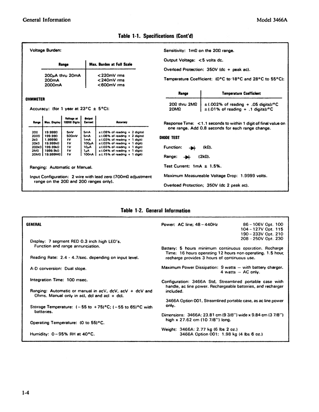 Agilent Technologies 03466-90003 service manual 