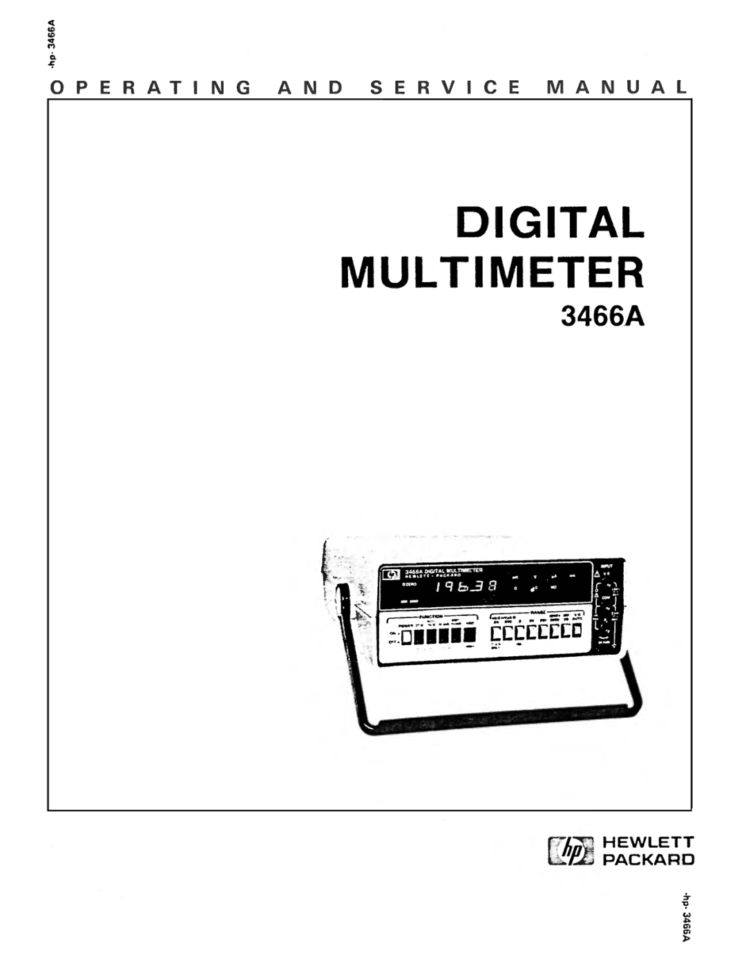 Agilent Technologies 03466-90003 service manual 