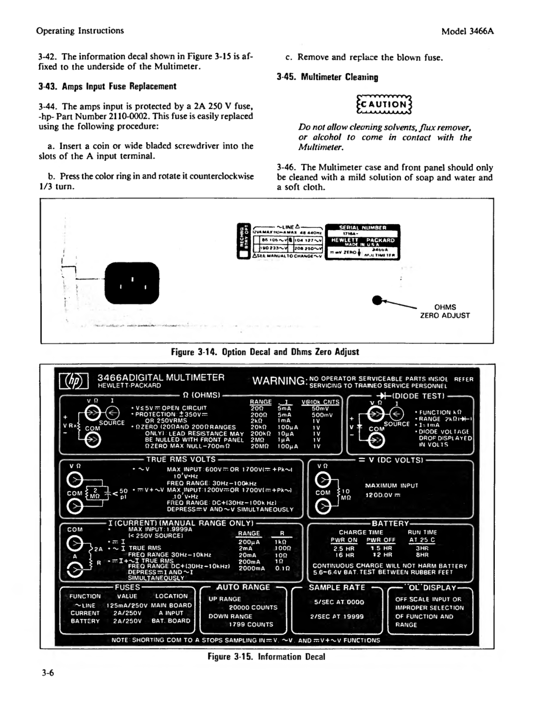 Agilent Technologies 03466-90003 service manual 