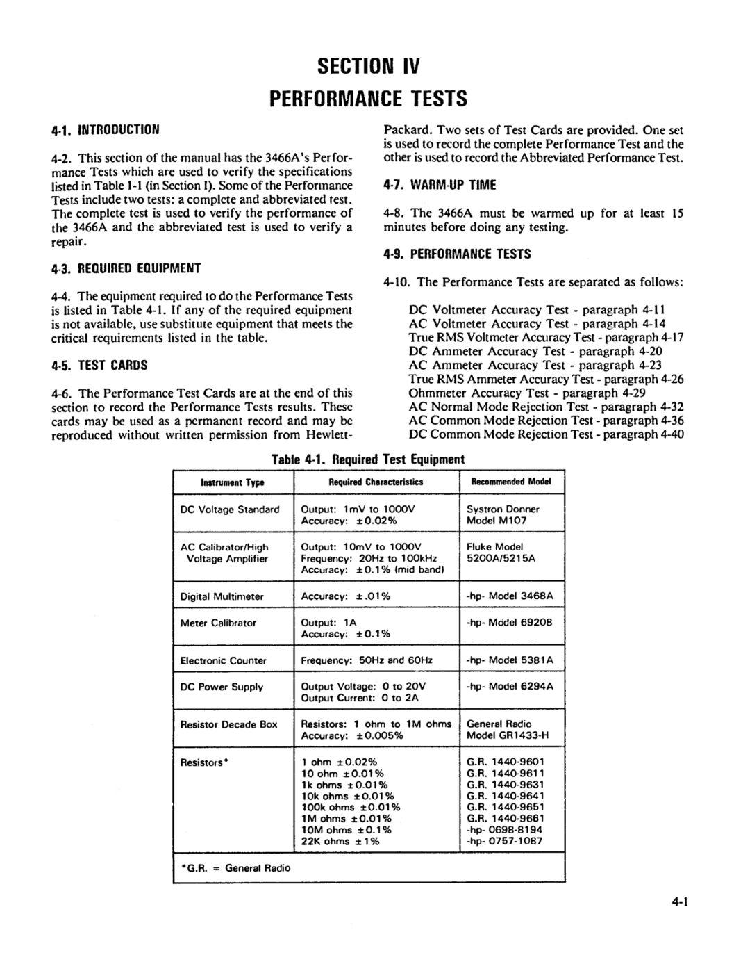 Agilent Technologies 03466-90003 service manual 