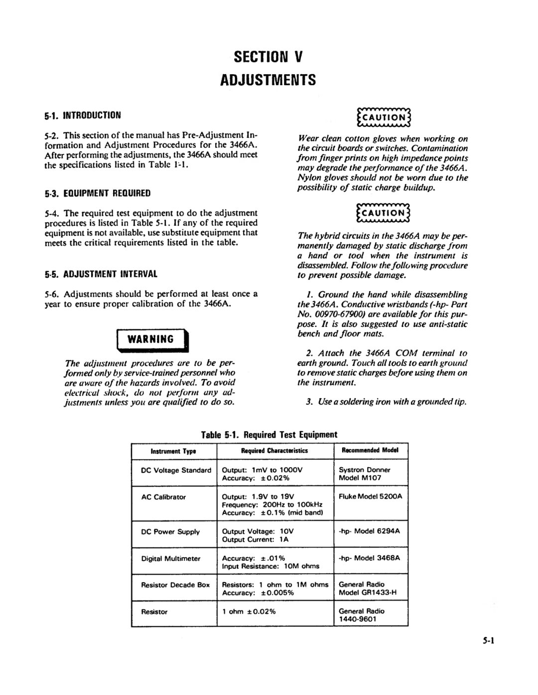 Agilent Technologies 03466-90003 service manual 