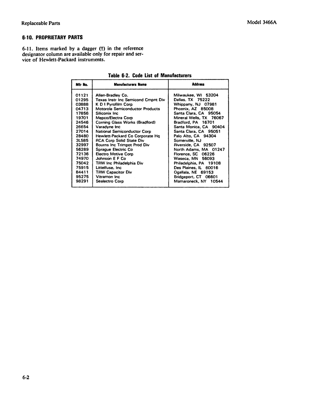 Agilent Technologies 03466-90003 service manual 