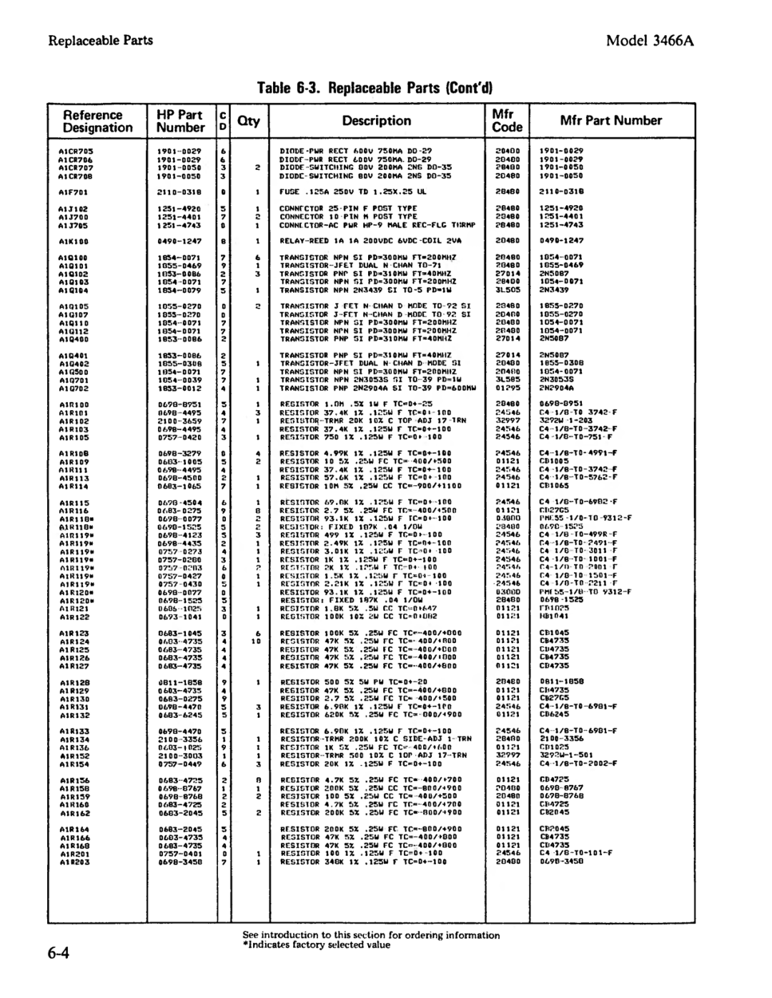 Agilent Technologies 03466-90003 service manual 