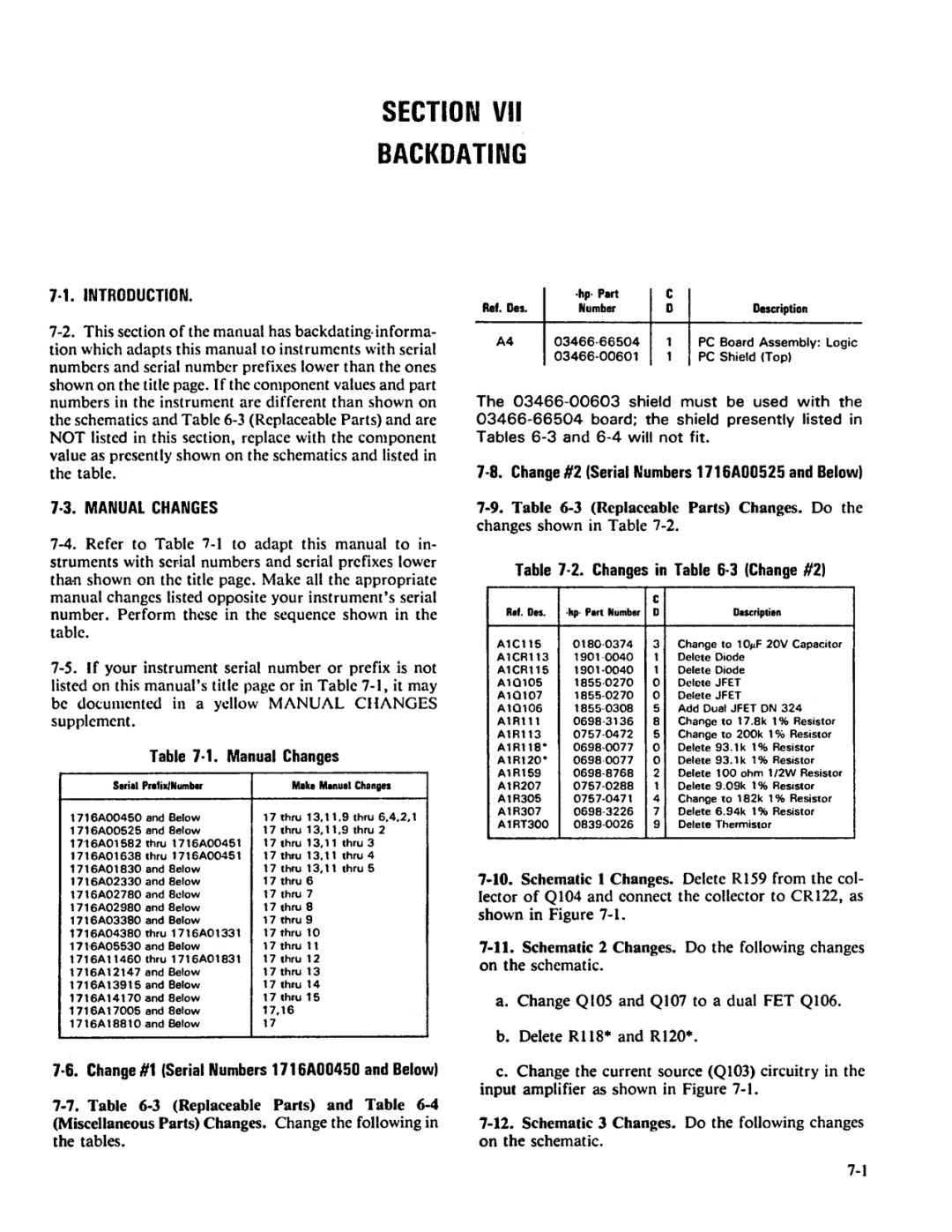 Agilent Technologies 03466-90003 service manual 