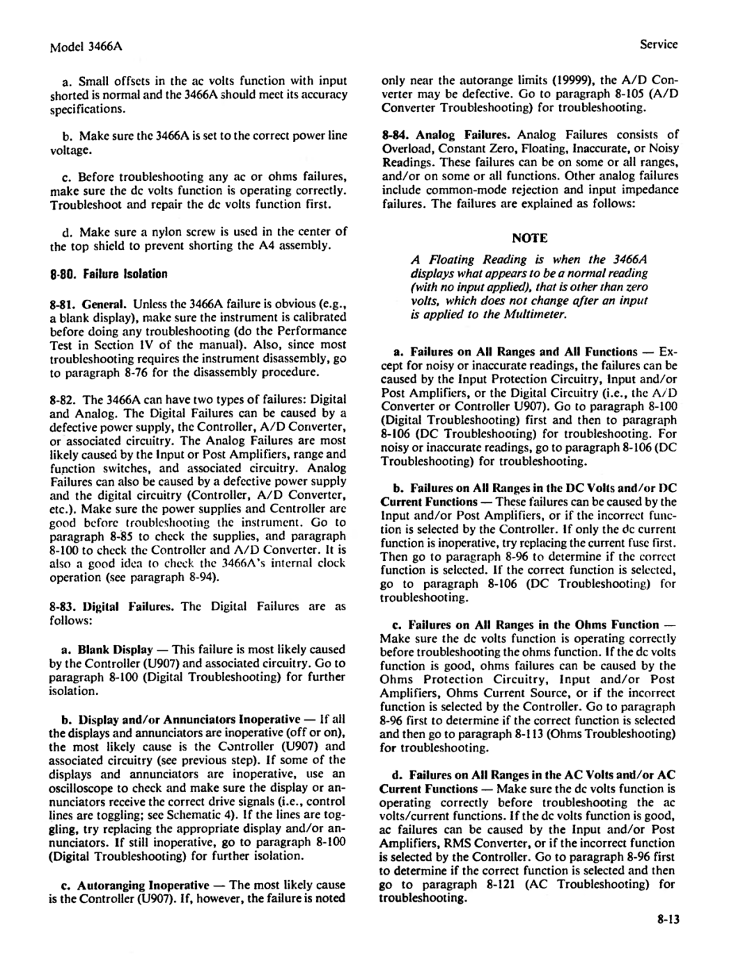 Agilent Technologies 03466-90003 service manual 