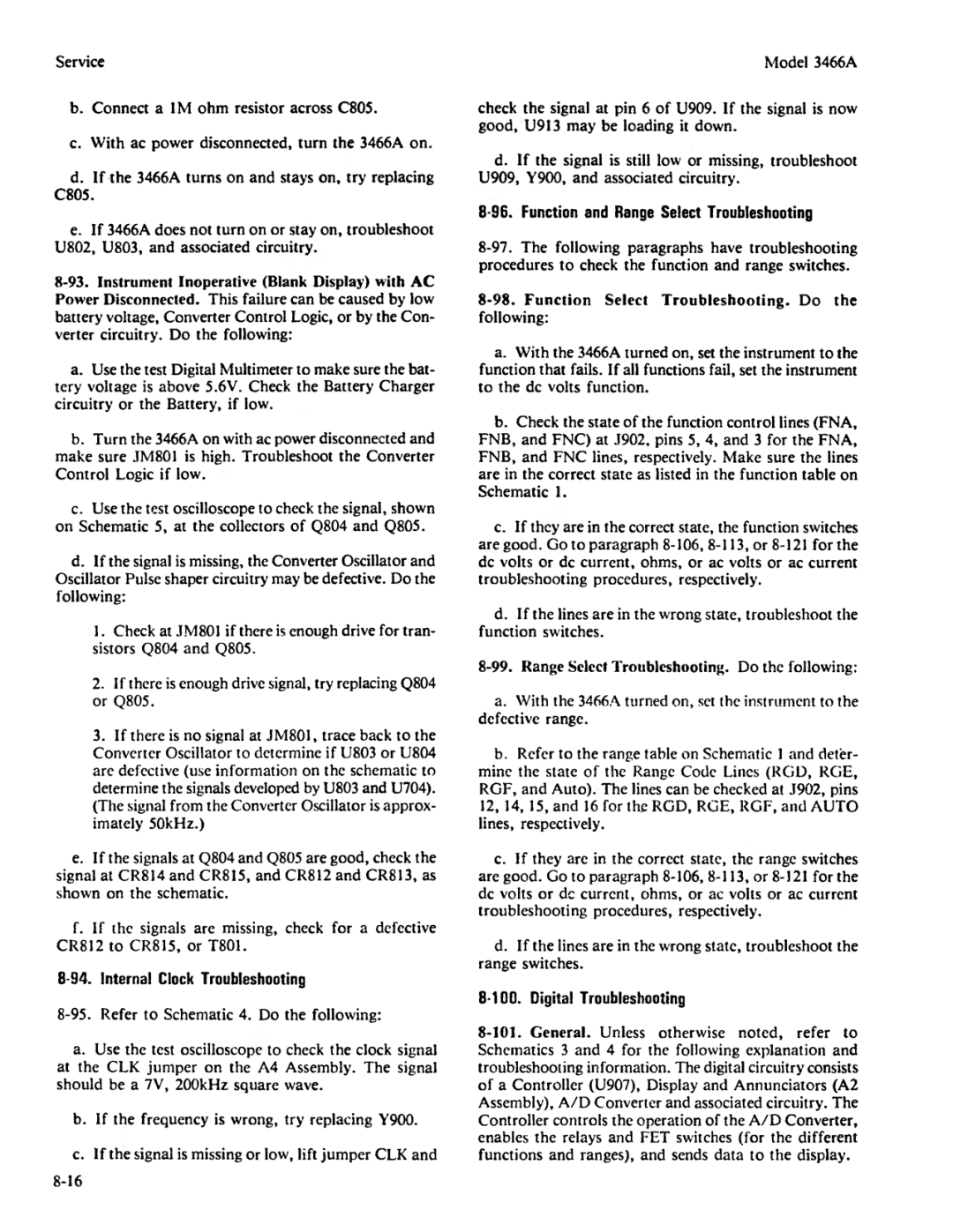 Agilent Technologies 03466-90003 service manual 