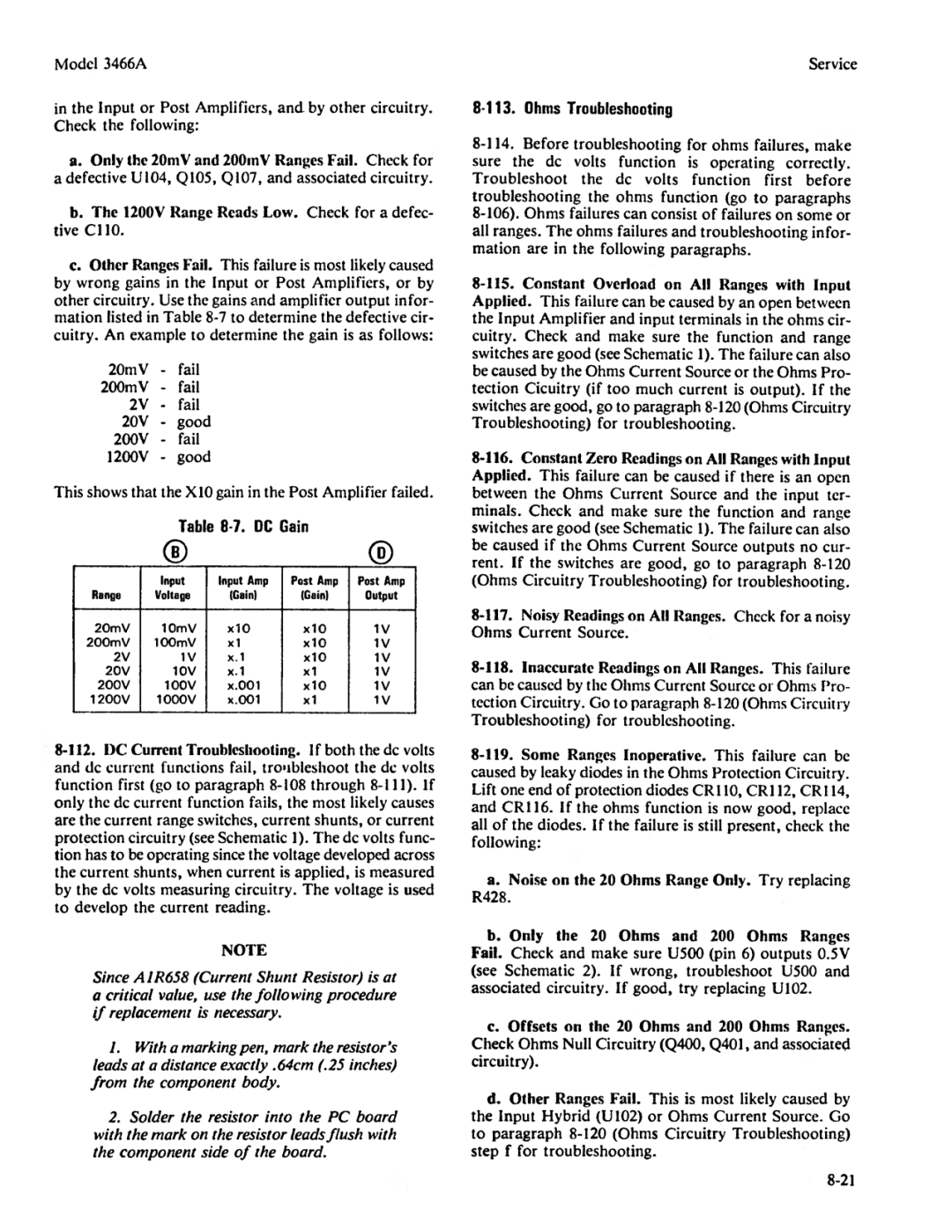 Agilent Technologies 03466-90003 service manual 