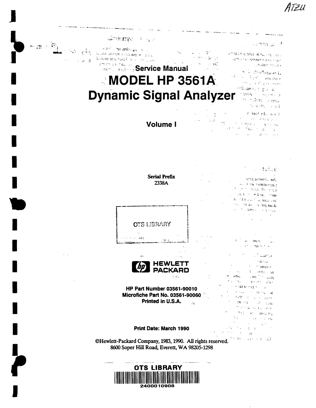 Agilent Technologies 03561-90010 service manual 