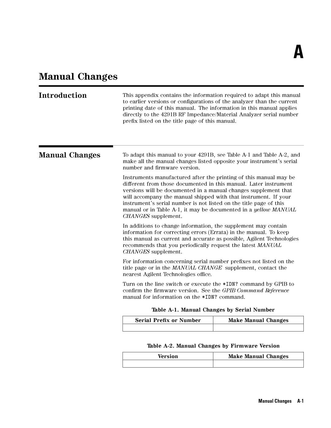 Agilent Technologies 04291-90031 manual 