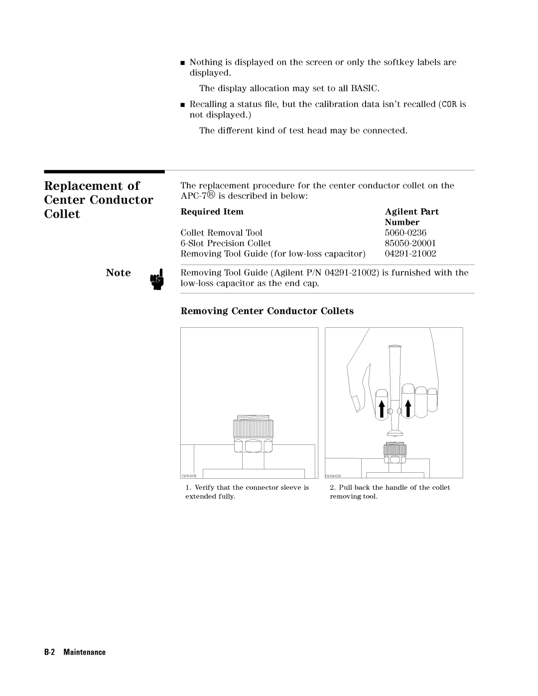 Agilent Technologies 04291-90031 manual Coll 