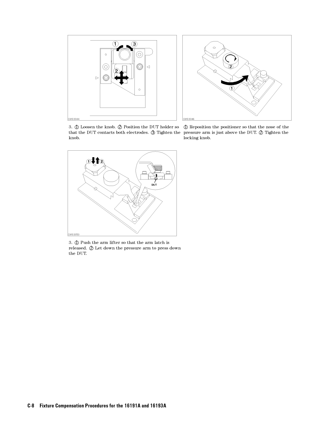 Agilent Technologies 04291-90031 manual 8FixtureCompensationProceduresforthe16191Aand16193A 