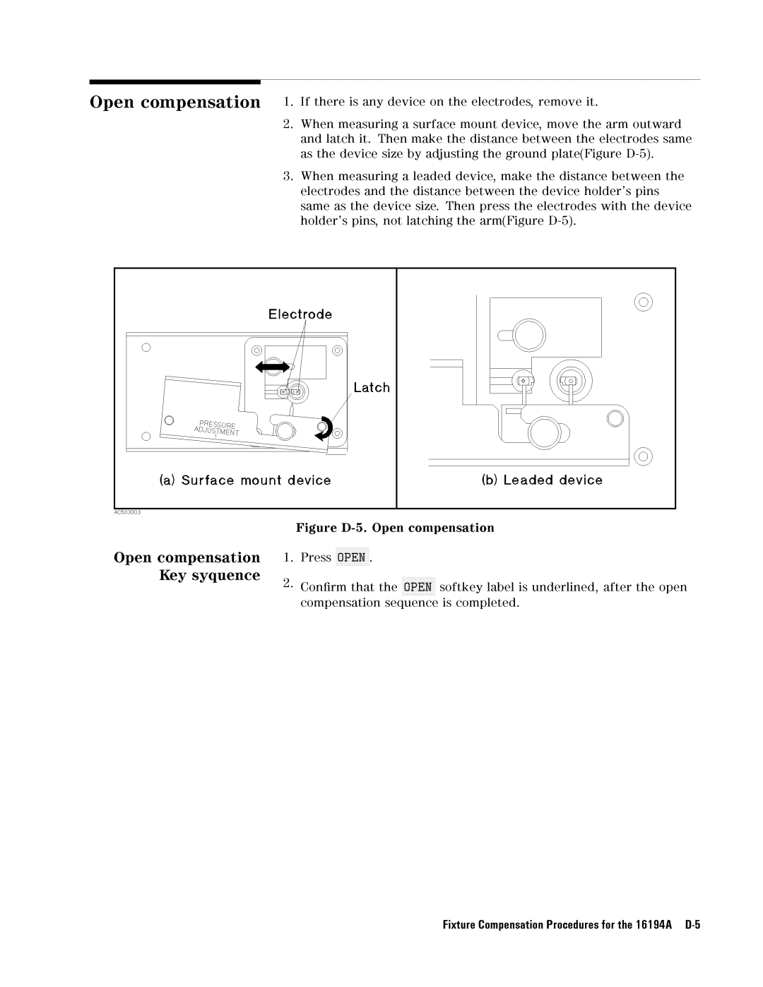 Agilent Technologies 04291-90031 manual FixtureCompensationProceduresforthe16194AD-5 